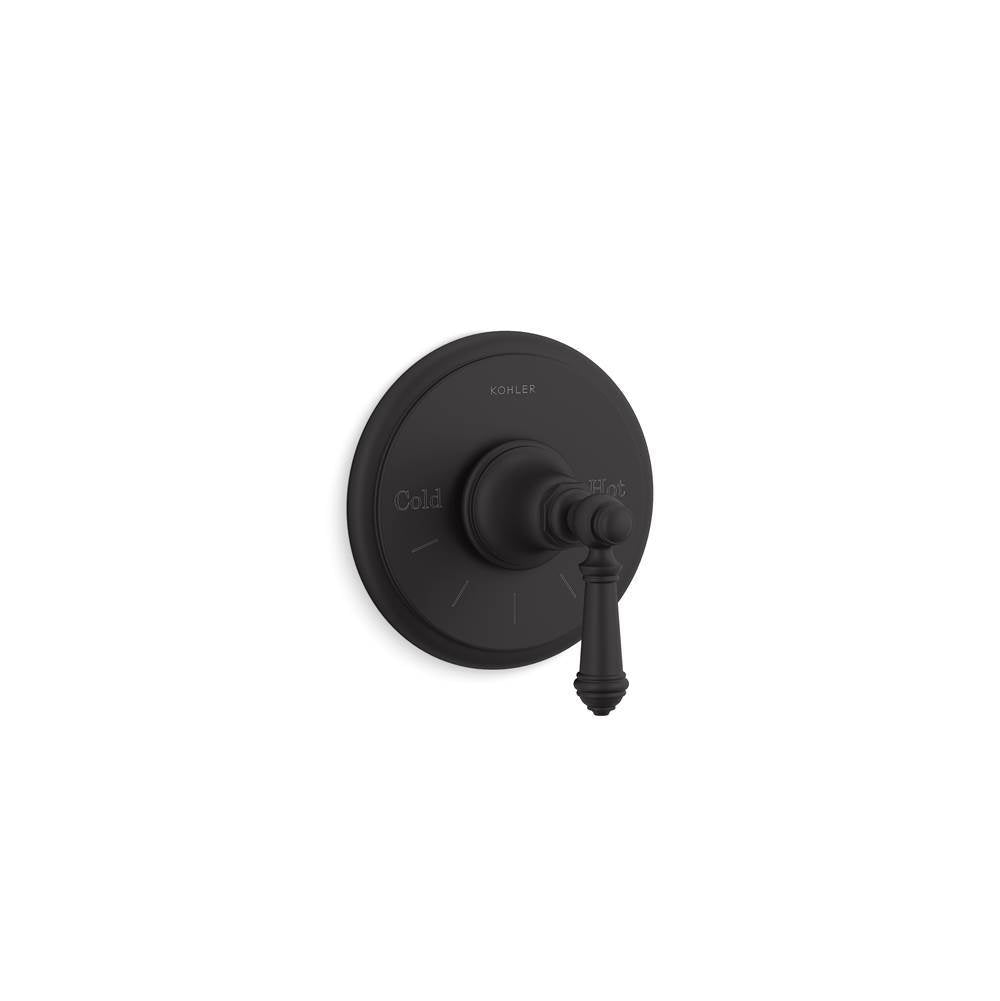 Artifacts MasterShower temperature control valve trim with lever handle