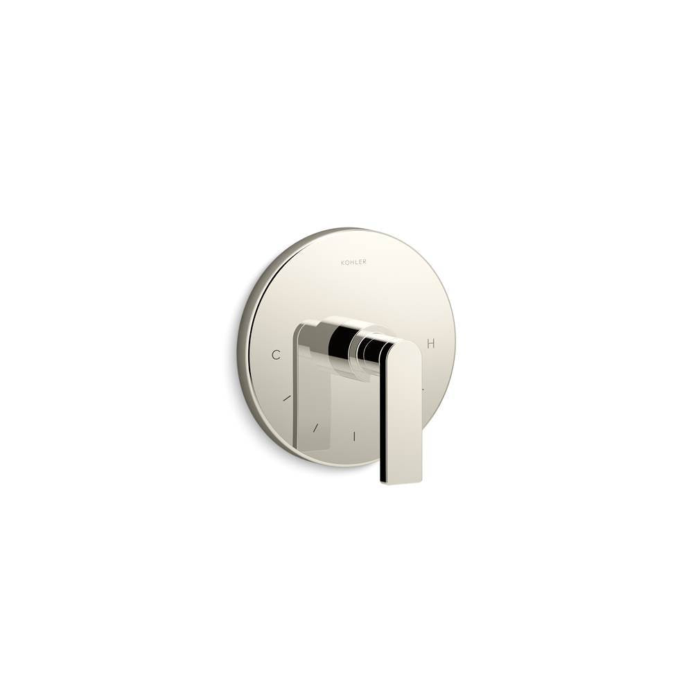Composed MasterShower temperature control valve trim with lever handle
