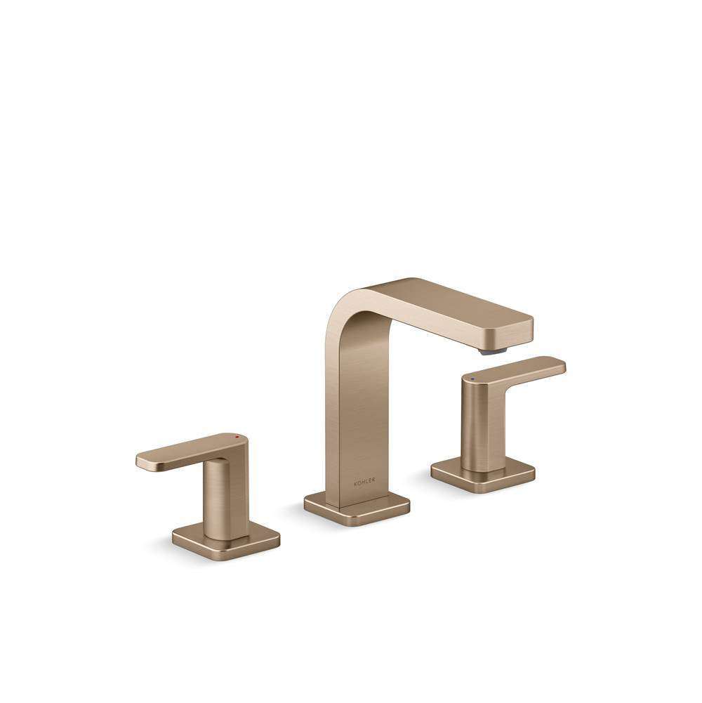 Parallel Widespread bathroom sink faucet, 0.5 gpm