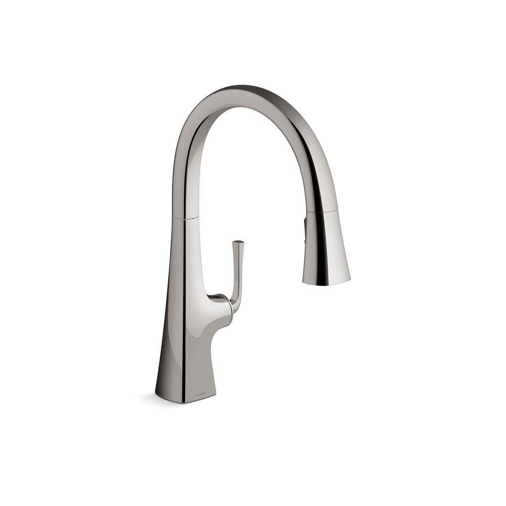 Graze Pull-down kitchen sink faucet with three-function sprayhead