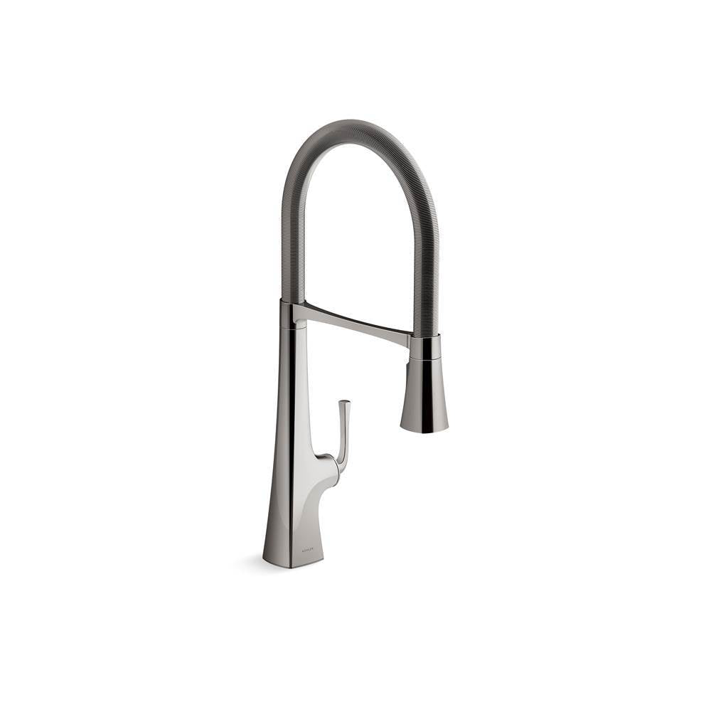 Graze Semi-professional kitchen sink faucet with three-function sprayhead