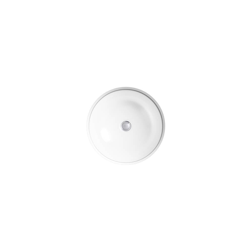 Caxton 16-1/8" round undermount bathroom sink, no overflow