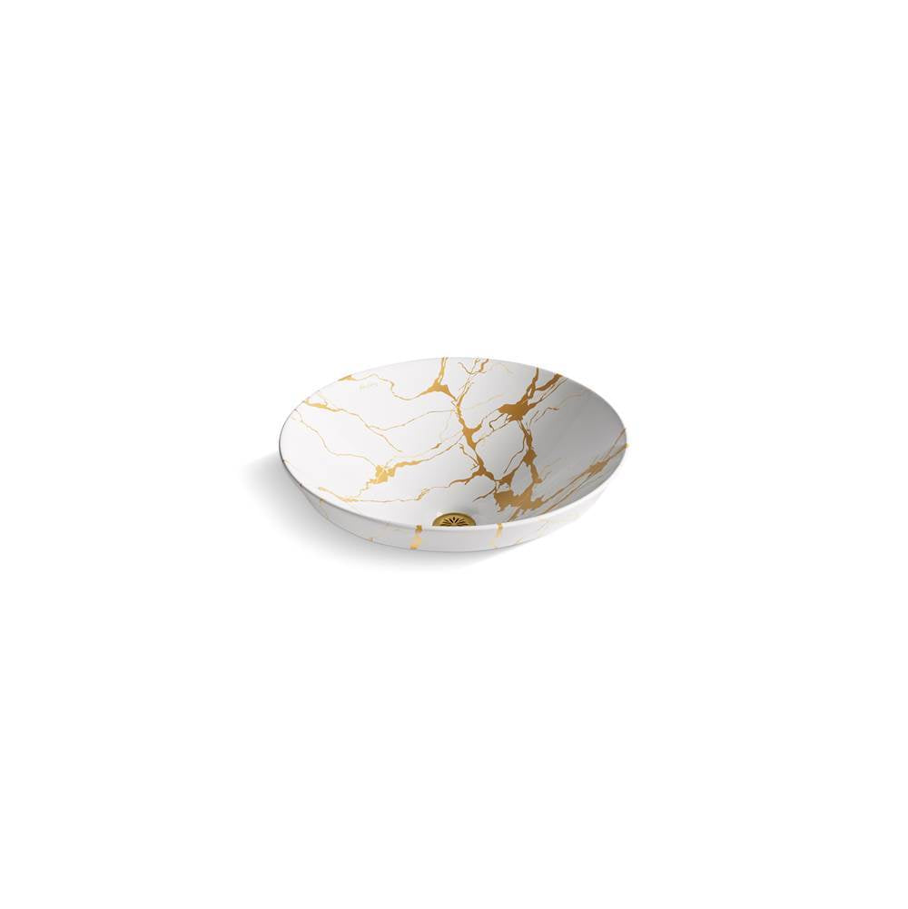 Aureus 16-3/4" round vessel bathroom sink, no overflow