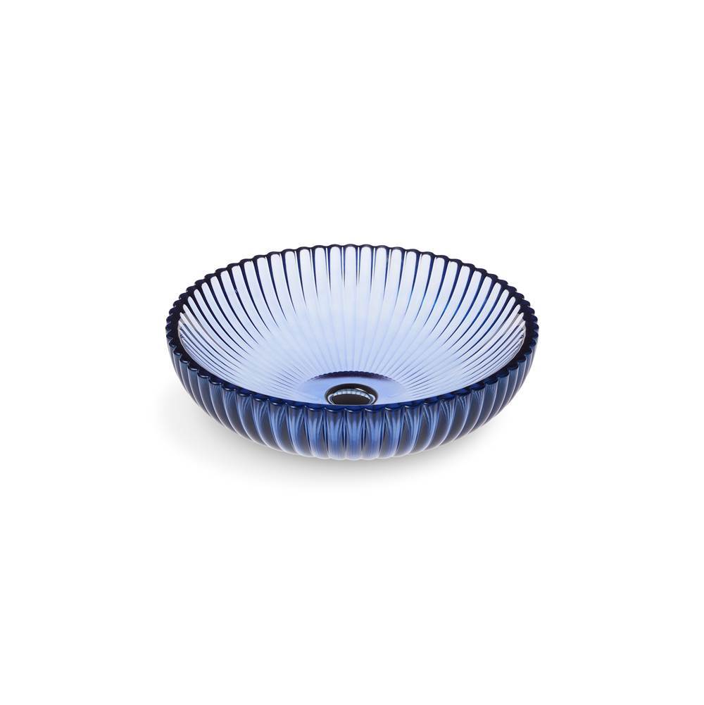 Salute 15" round vessel bathroom sink, no overflow