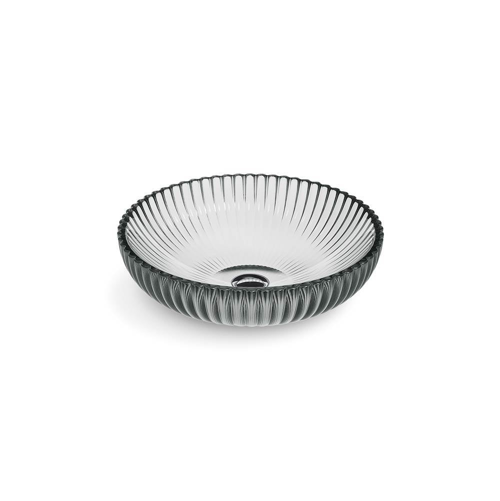 Salute 15" round vessel bathroom sink, no overflow