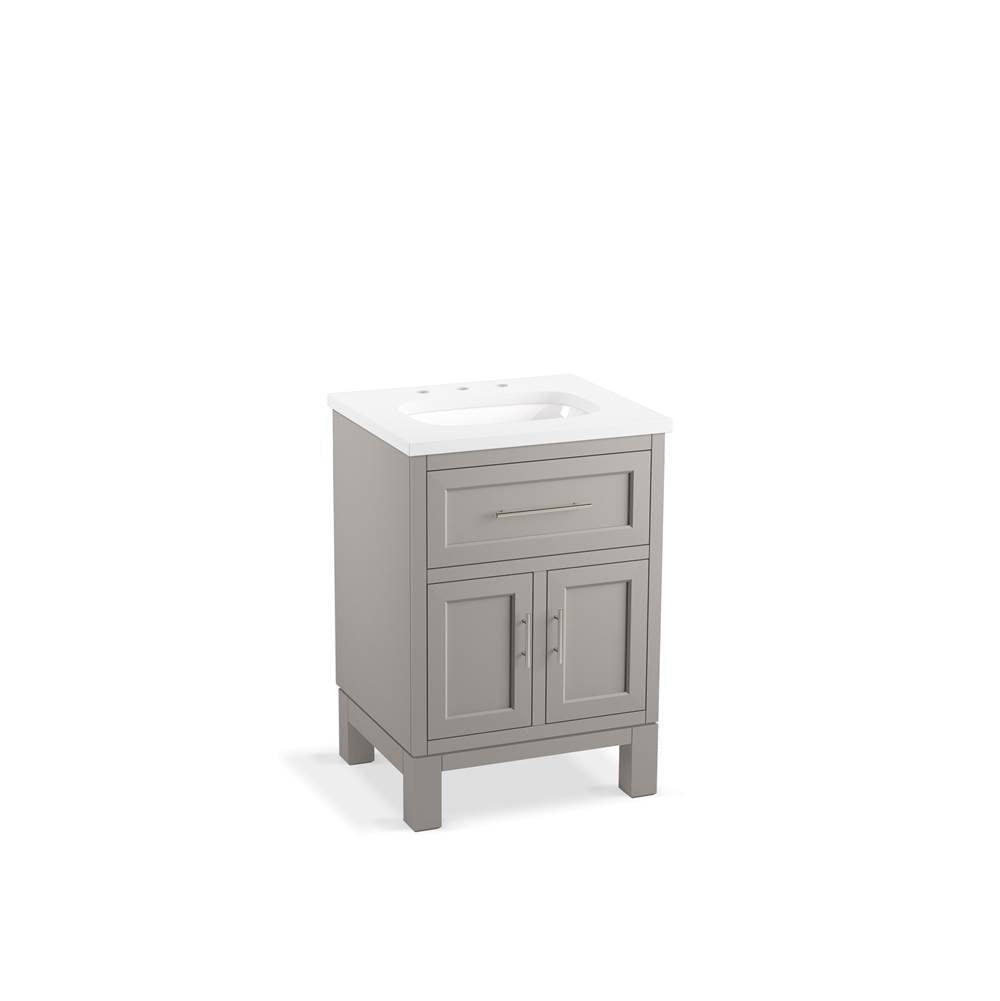 Quo 24" bathroom vanity cabinet with sink and quartz top