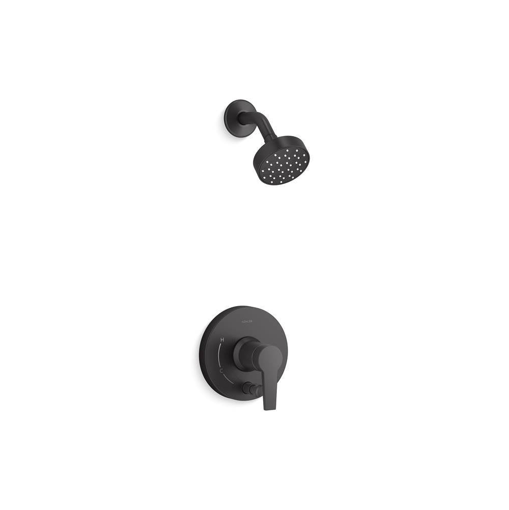 Pitch Rite-Temp shower trim kit with push-button diverter, 2.5 gpm