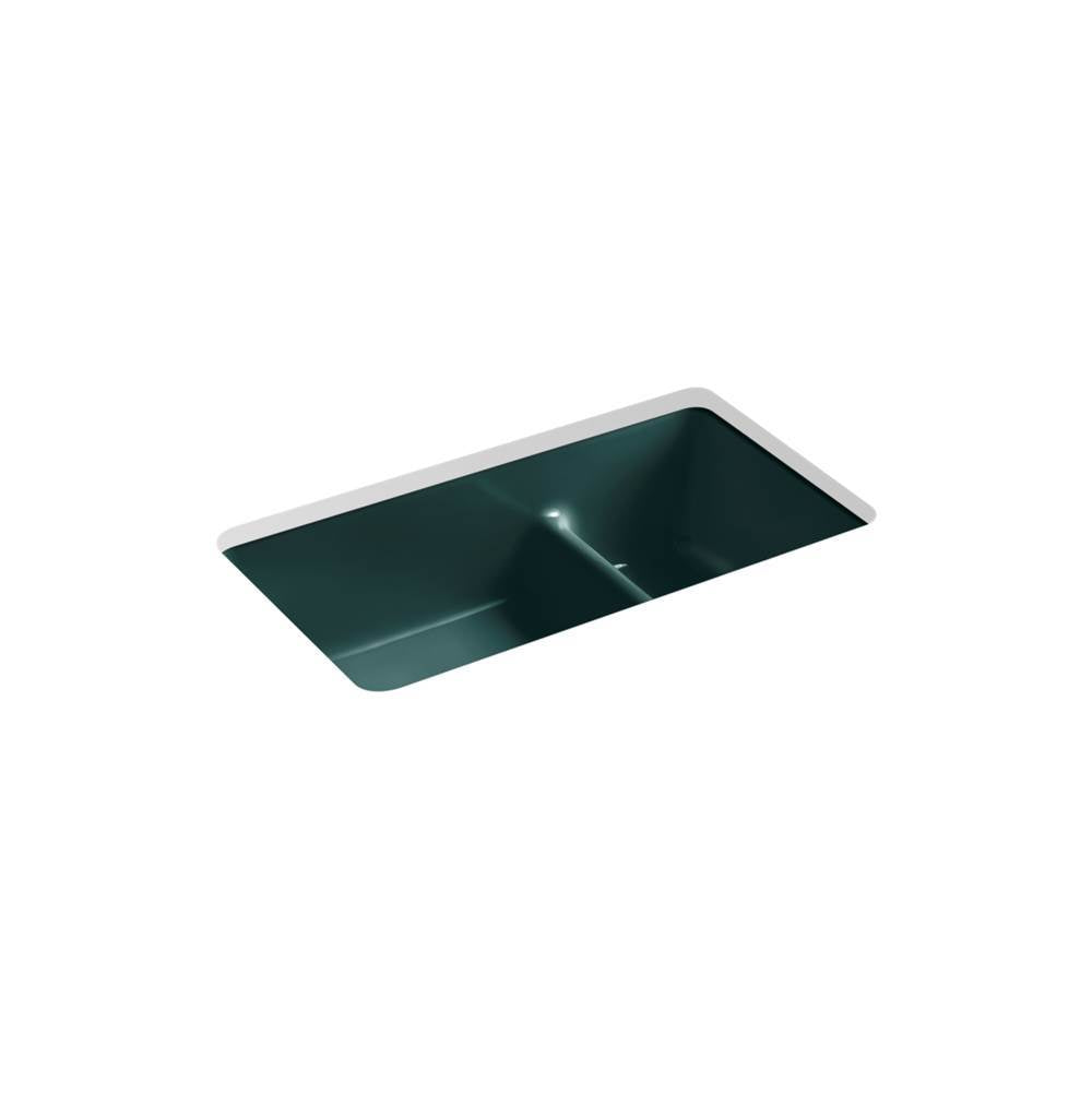 Iron/Tones Smart Divide 33" top-/undermount double-bowl kitchen sink
