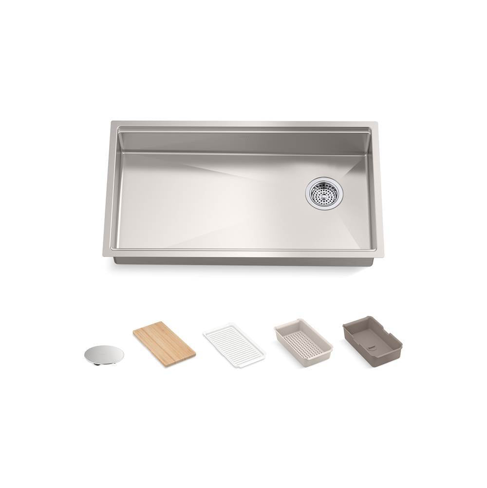 Strive 32" undermount single-bowl workstation kitchen sink