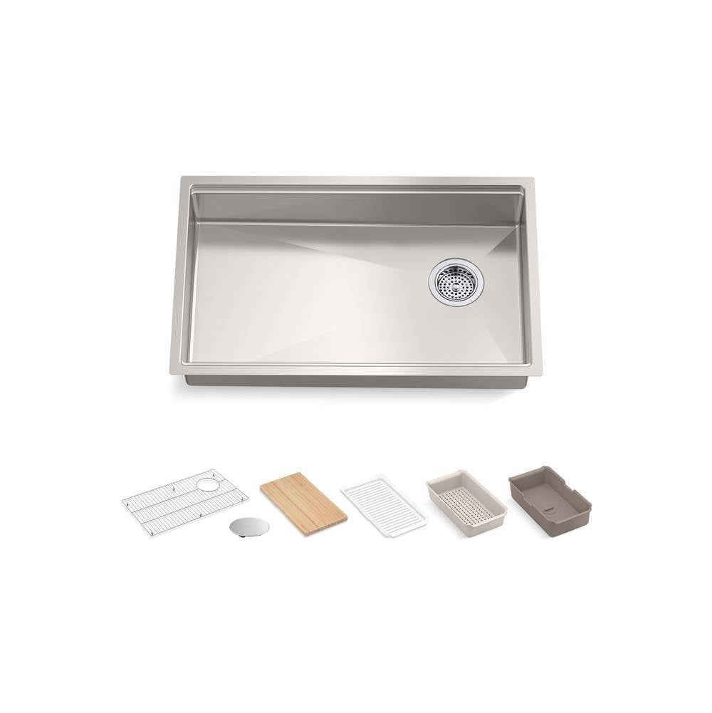 Strive 29" undermount single-bowl workstation kitchen sink