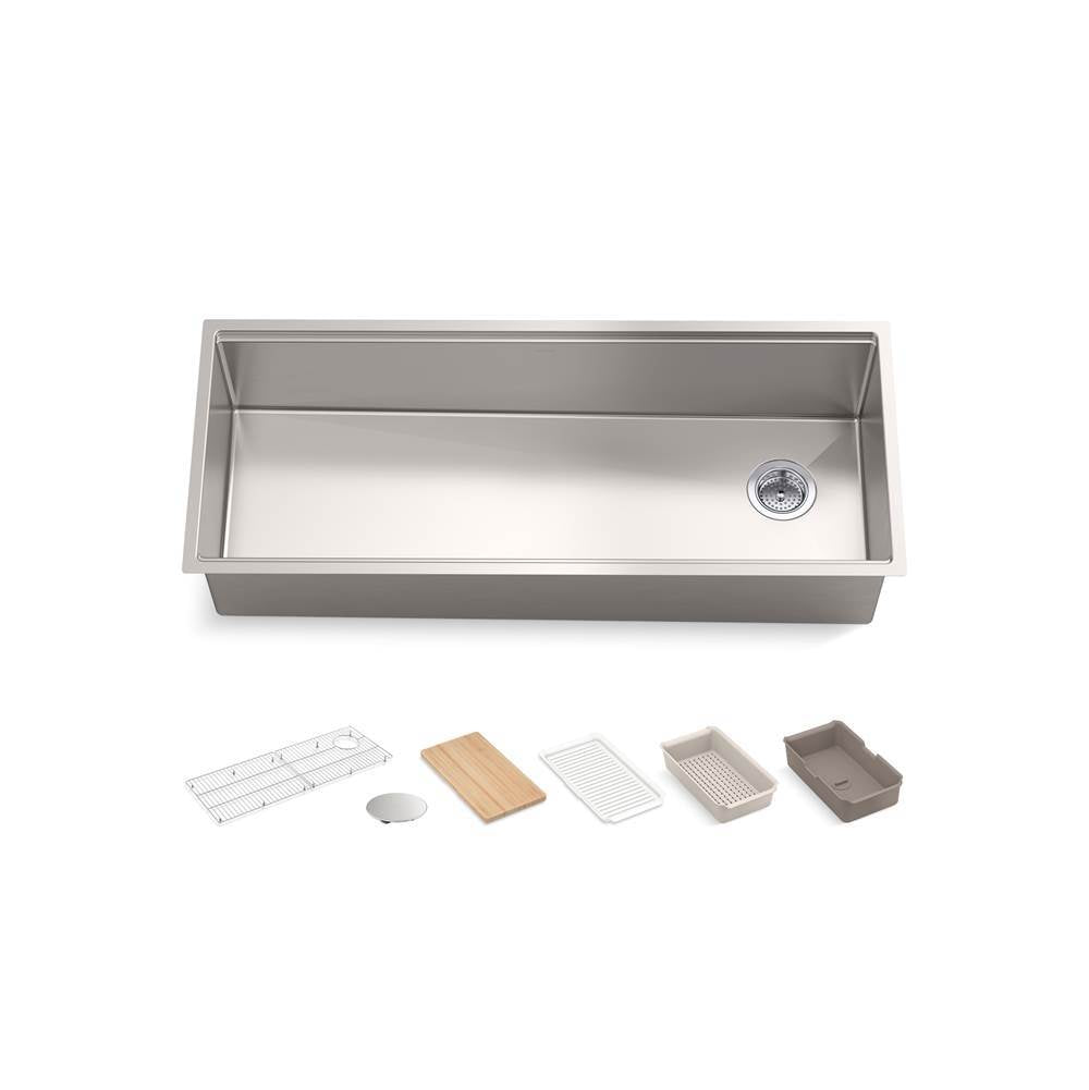 Strive 44" undermount single-bowl workstation kitchen sink