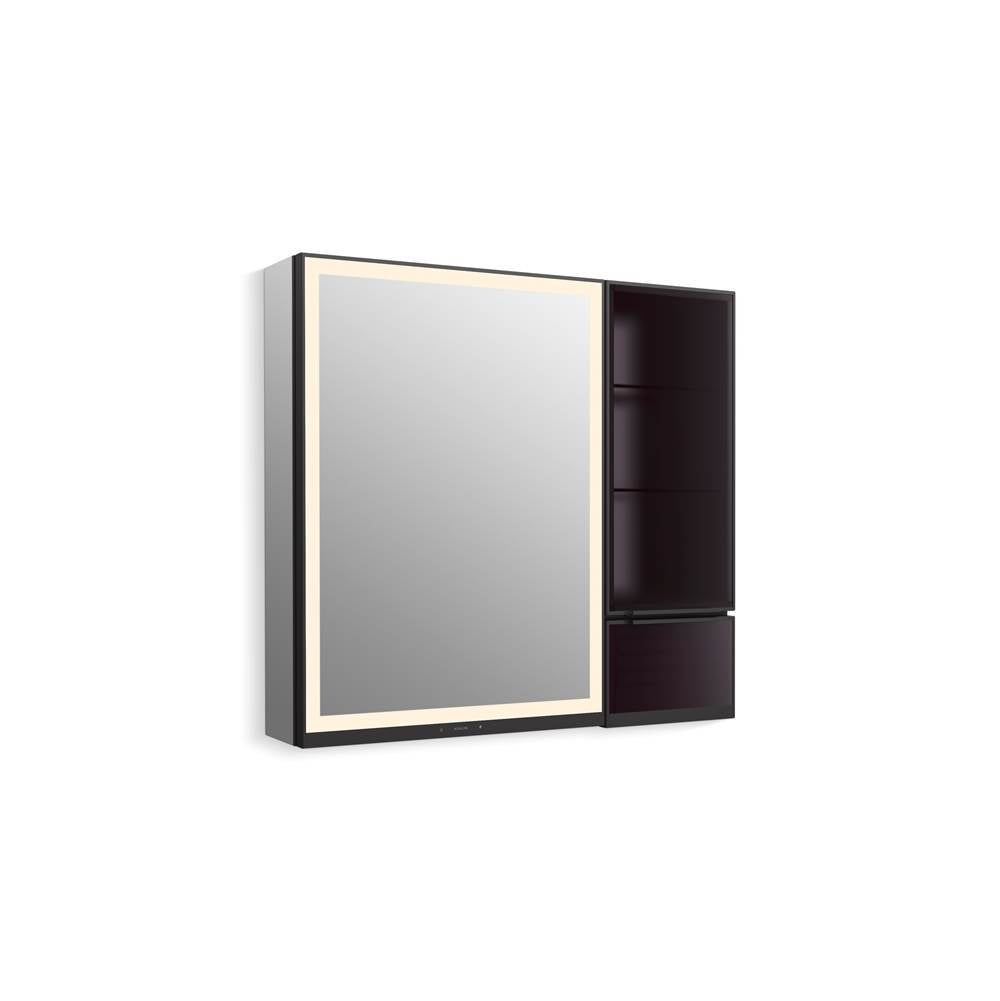 Collage 12" x 32" framed medicine cabinet, left-hinged