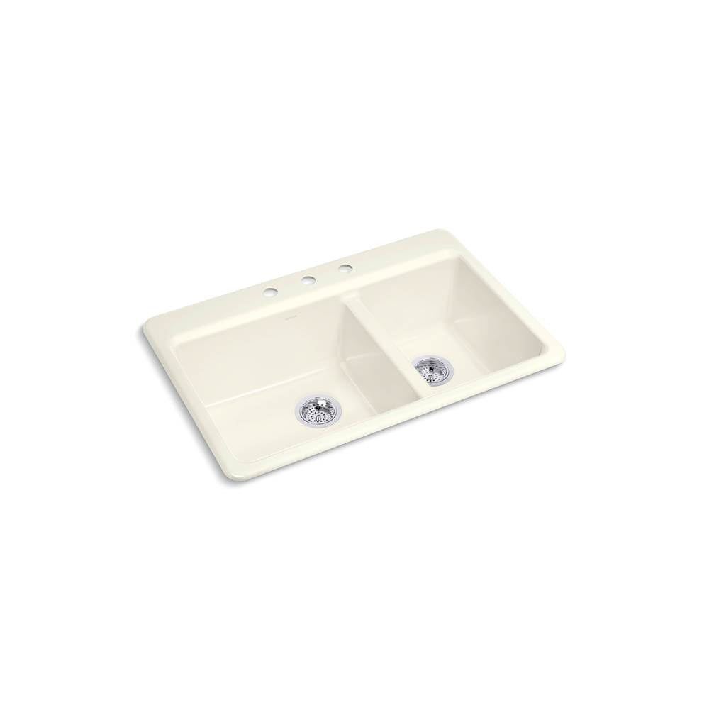 Riverby 33" top-mount double-bowl kitchen sink