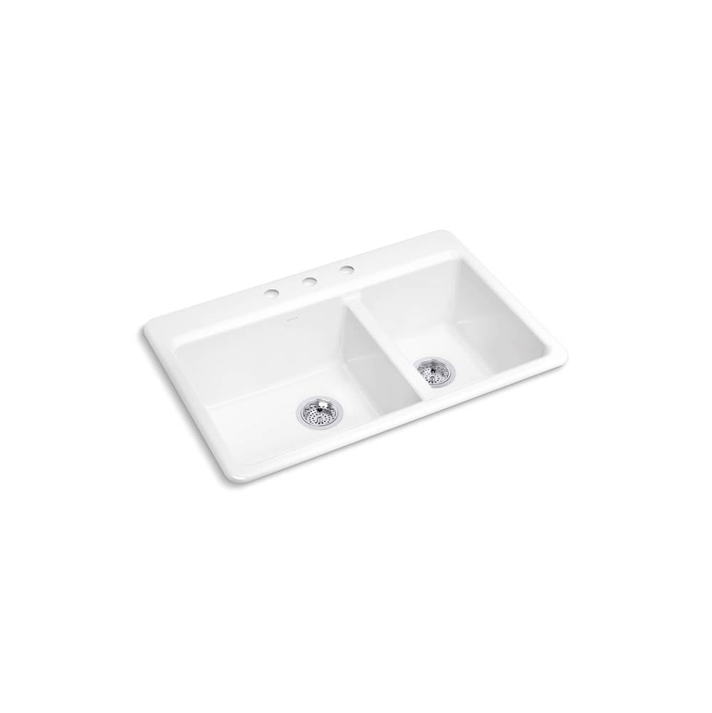 Riverby 33" top-mount double-bowl kitchen sink