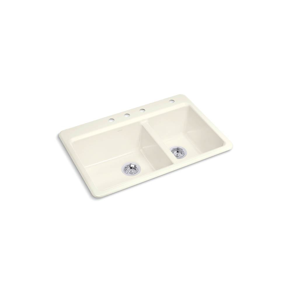 Riverby 33" top-mount double-bowl kitchen sink