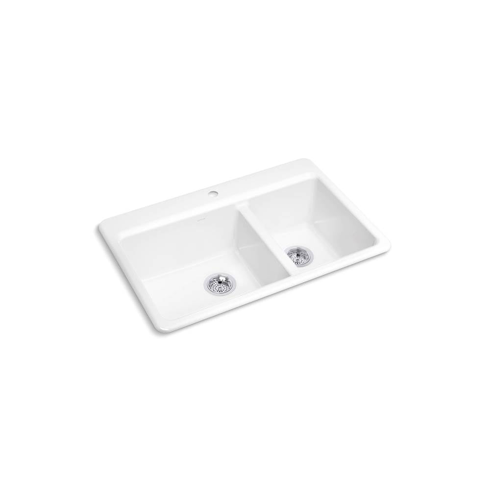 Riverby 33" top-mount double-bowl kitchen sink