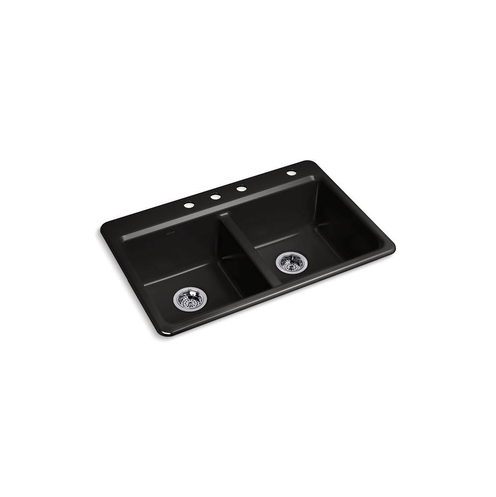 Riverby 33" top-mount double-bowl kitchen sink