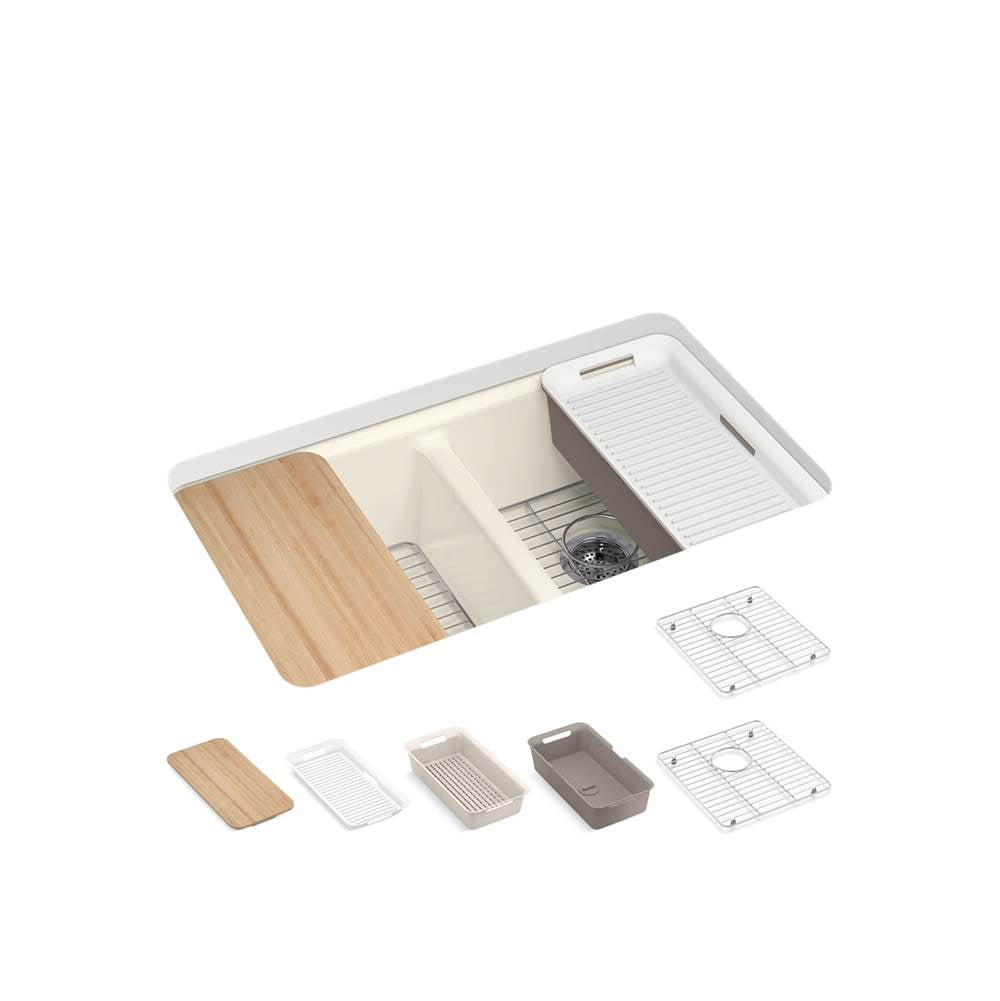 Riverby 33" undermount double-bowl workstation kitchen sink