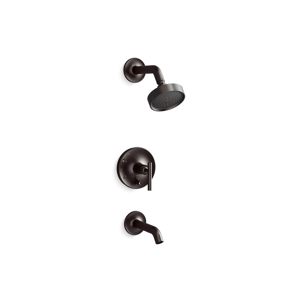 Purist Rite-Temp Bath And Shower Trim Kit With Push-Button Diverter And Lever Handle 1.75 GPM