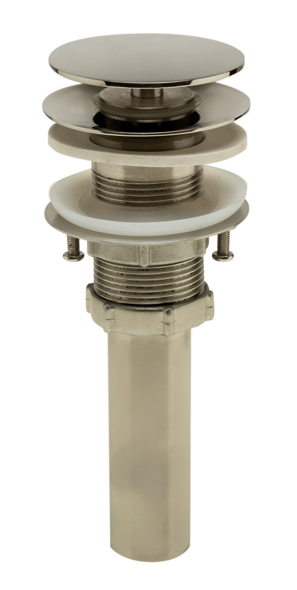 Steel Pop Up Drain For Sink W/O Overflow