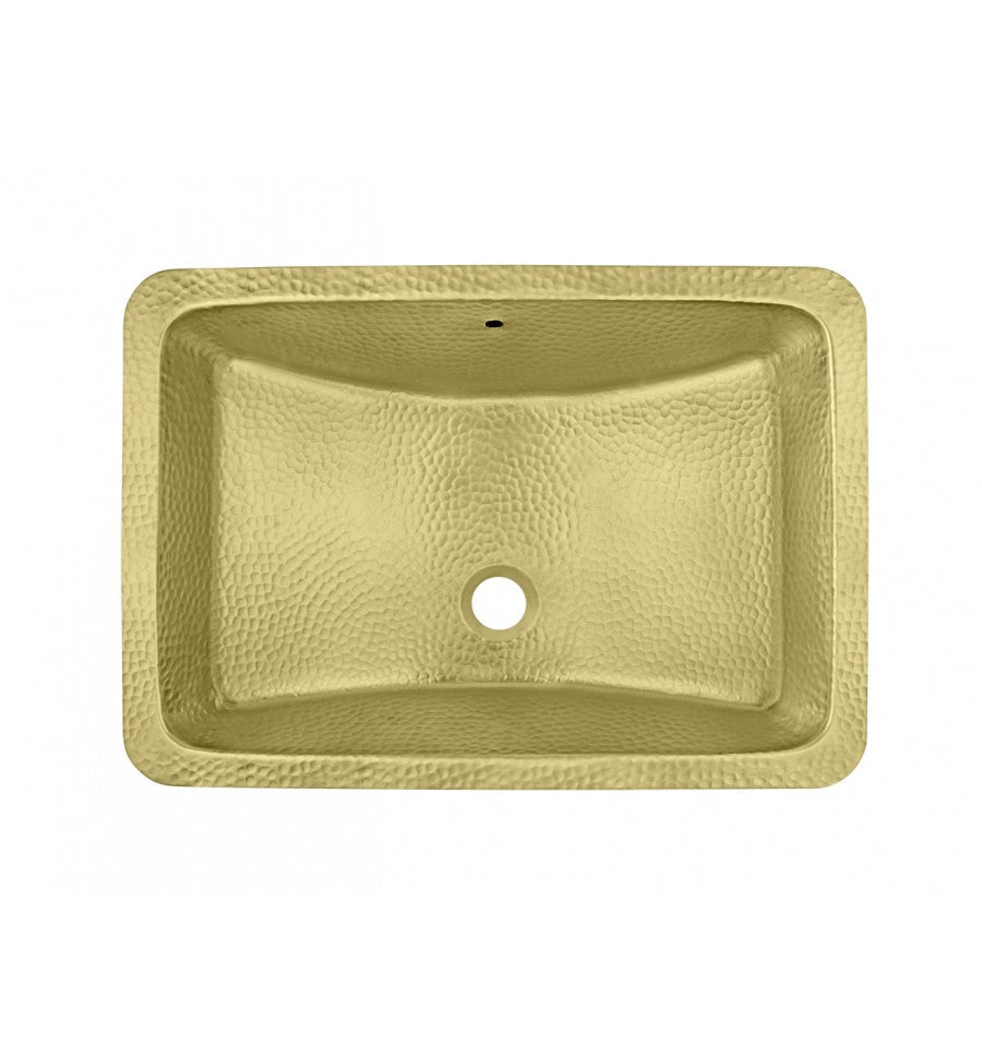 Thompson Traders BRU-2115HPB Taxco Bathroom Sink in Semi-Satin Brass
(Hammered)