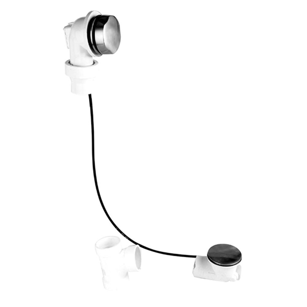 Schedule 40 ABS Cable Operated Bath Waste and Overflow Drain with Patented Flexible Overflow Neck for 36" to 45" Tub Depths