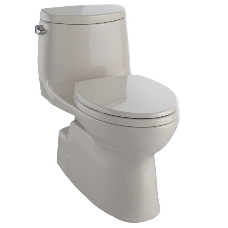 Toto Carlyle Ii One-Piece Elongated 1.28 Gpf Universal Height Toilet With Cefiontect And Ss124 Softclose Seat, Washlet+ Ready, Cotton White