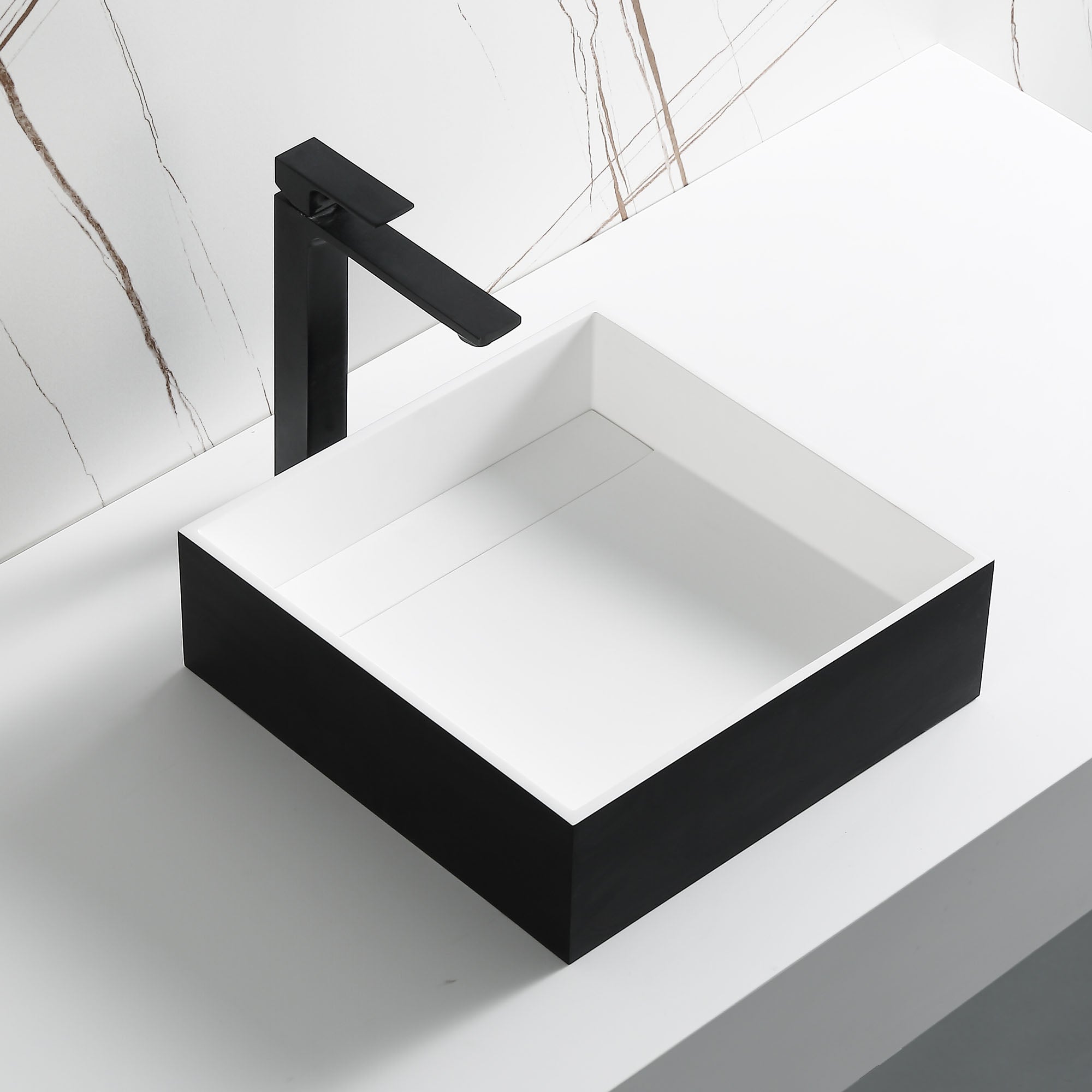 Square Solid Surface Resin Sink