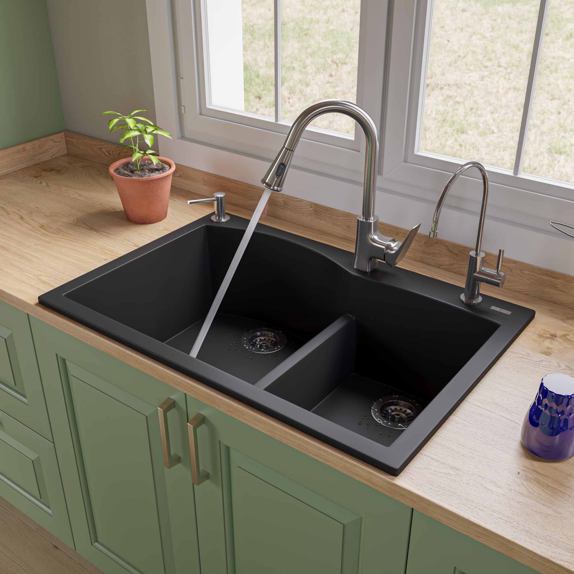 Bowl Drop In Granite Composite Kitchen Sink