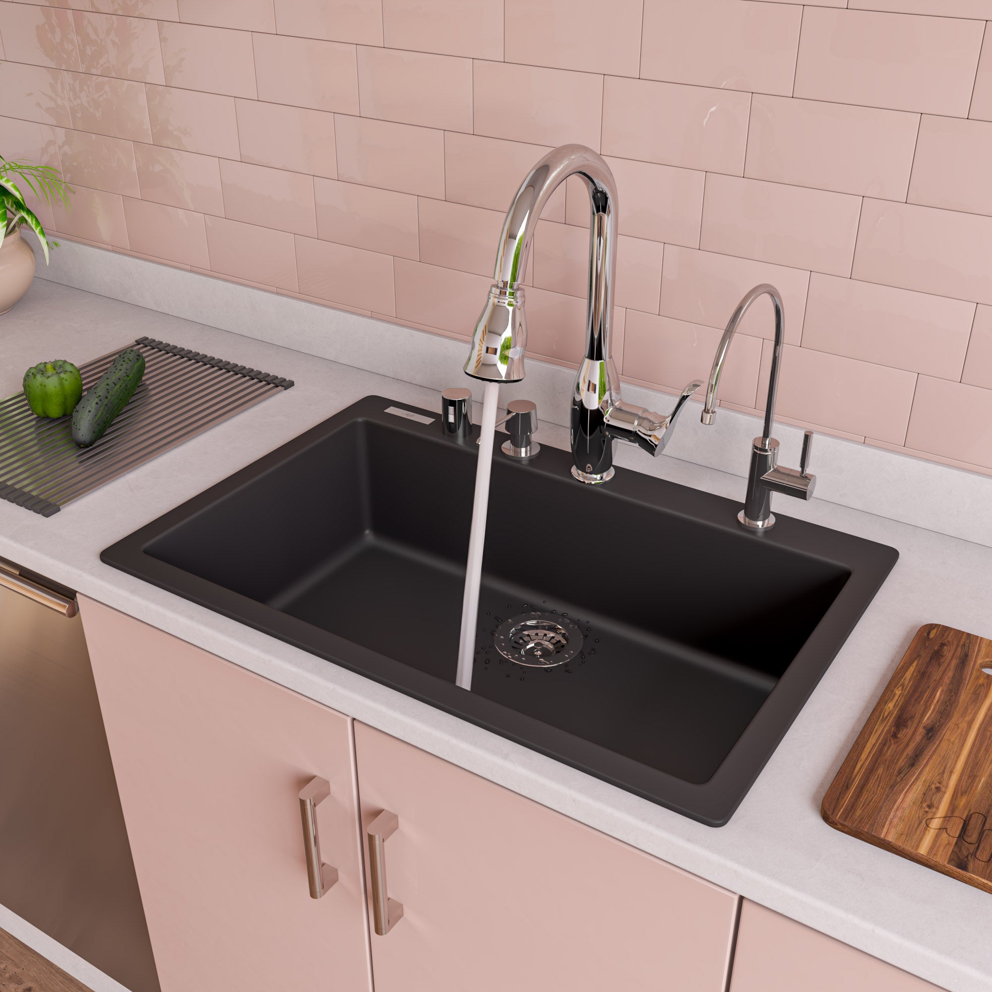 Single Bowl Granite Composite Kitchen Sink