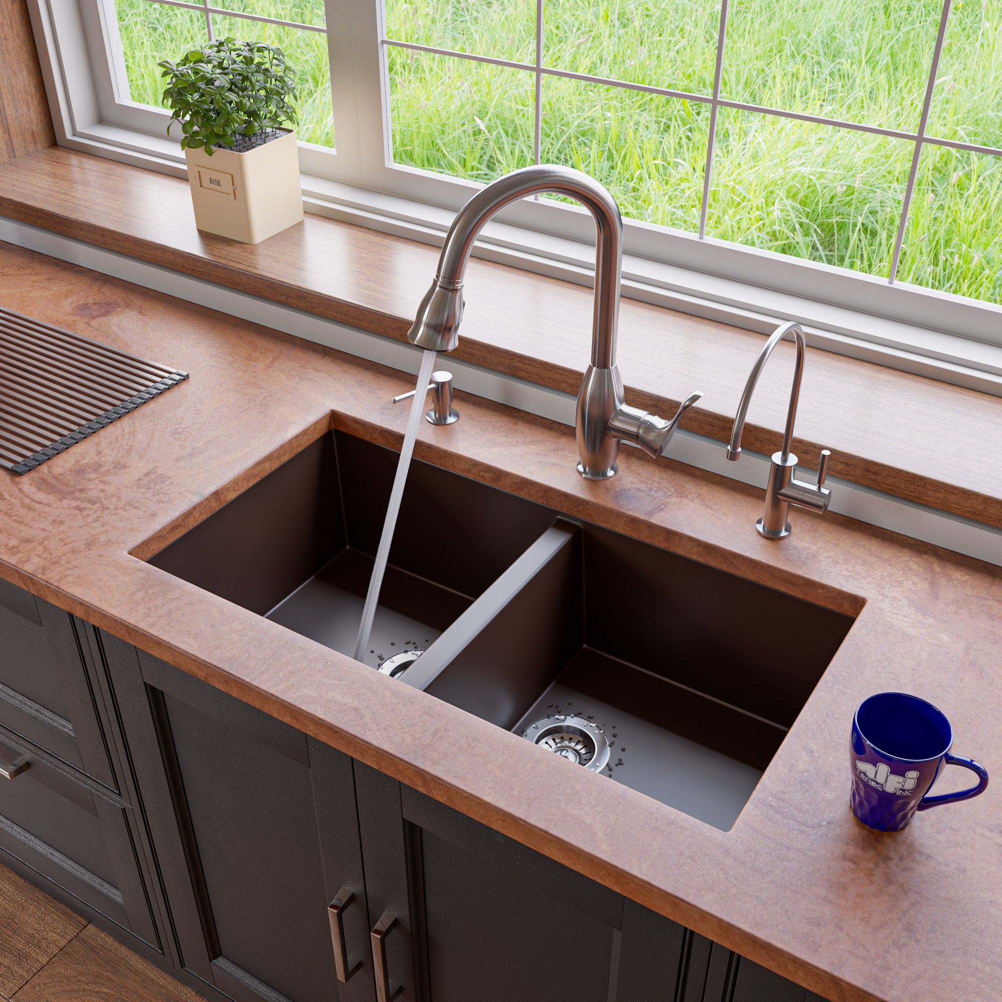 Double Bowl Granite Composite Kitchen Sink
