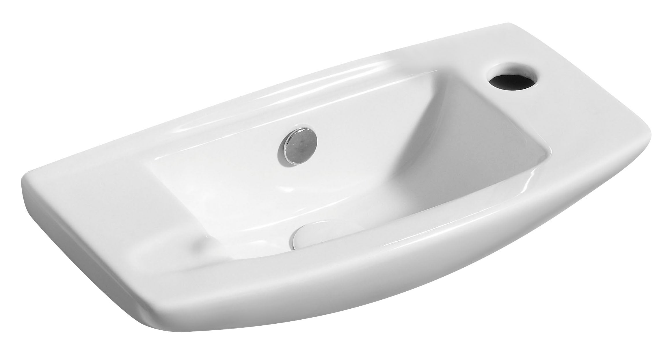 Wall Mounted Ceramic Sink With Faucet Hole
