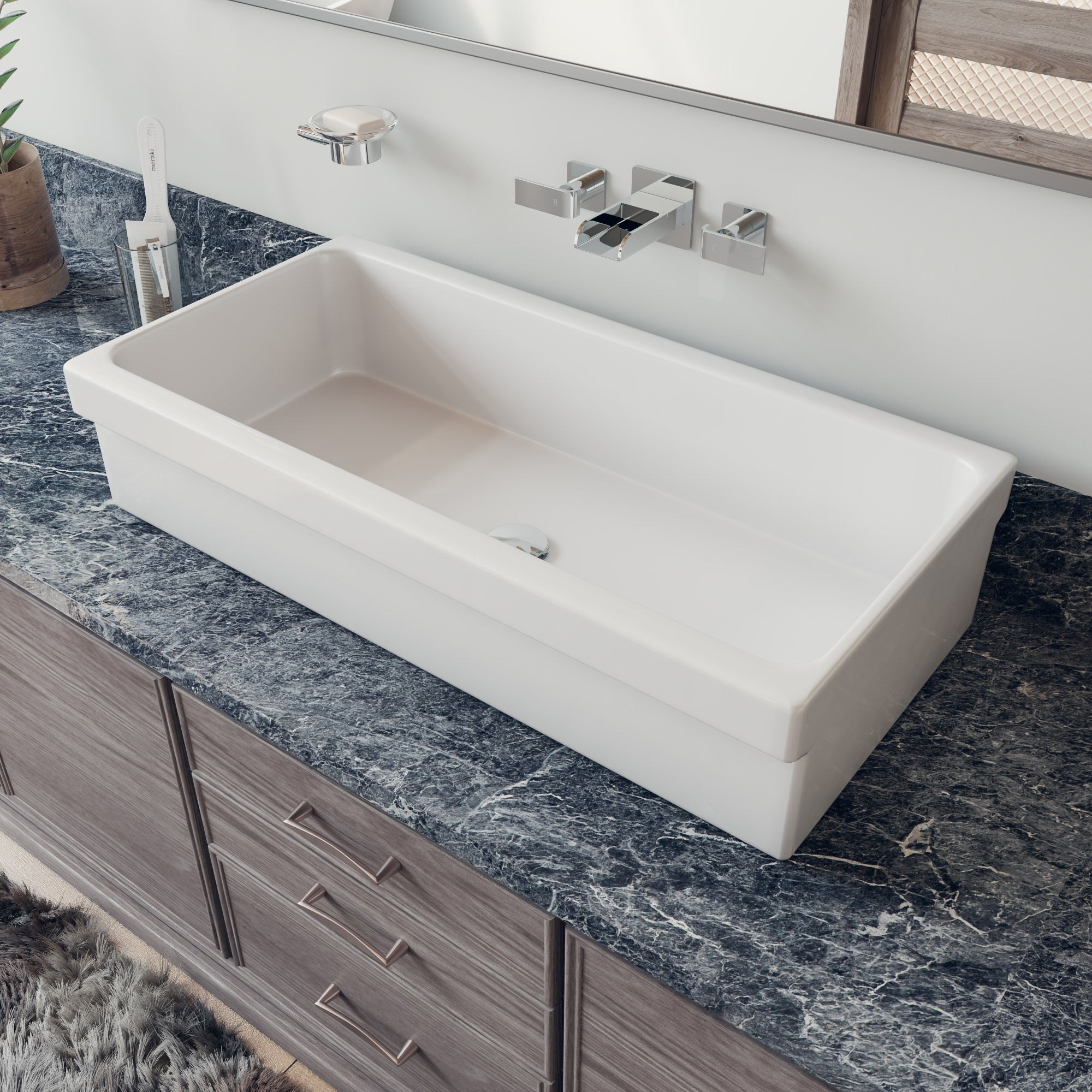 Mount Fireclay Bath Trough Sink