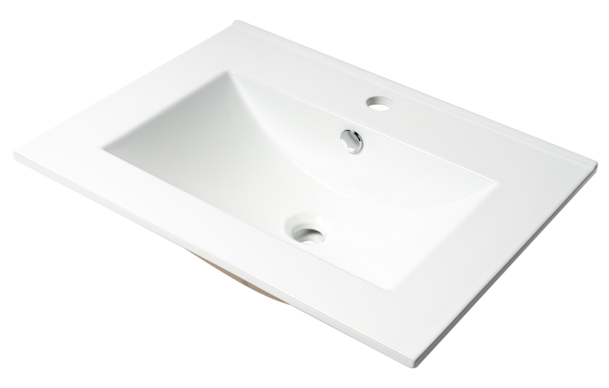 Drop In Ceramic Sink With Faucet Hole