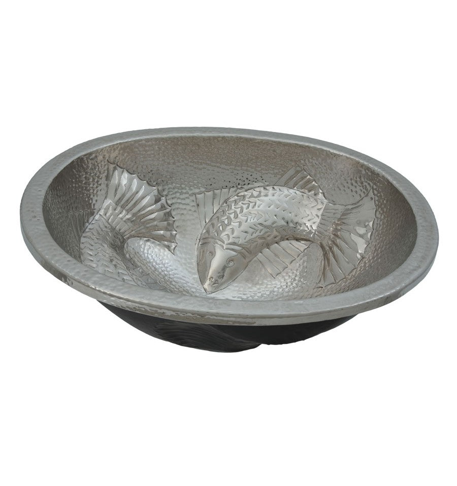 Thompson Traders 23-1221-C Zihuatanejo Bathroom Sink in Nickel
(Hammered)