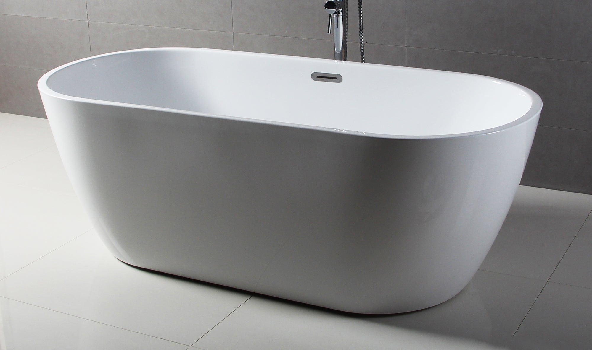 Oval Acrylic Free Standing Soaking Bathtub
