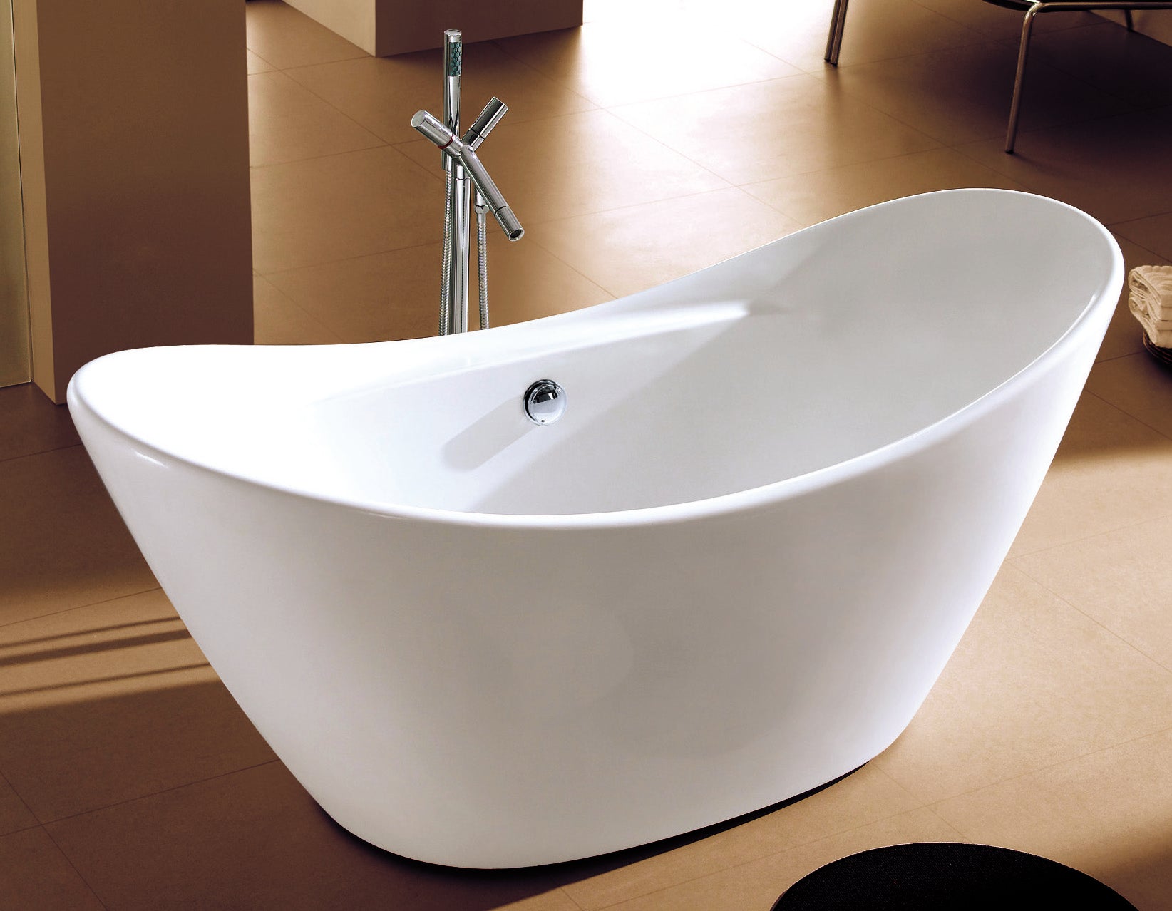 Oval Acrylic Free Standing Soaking Bathtub