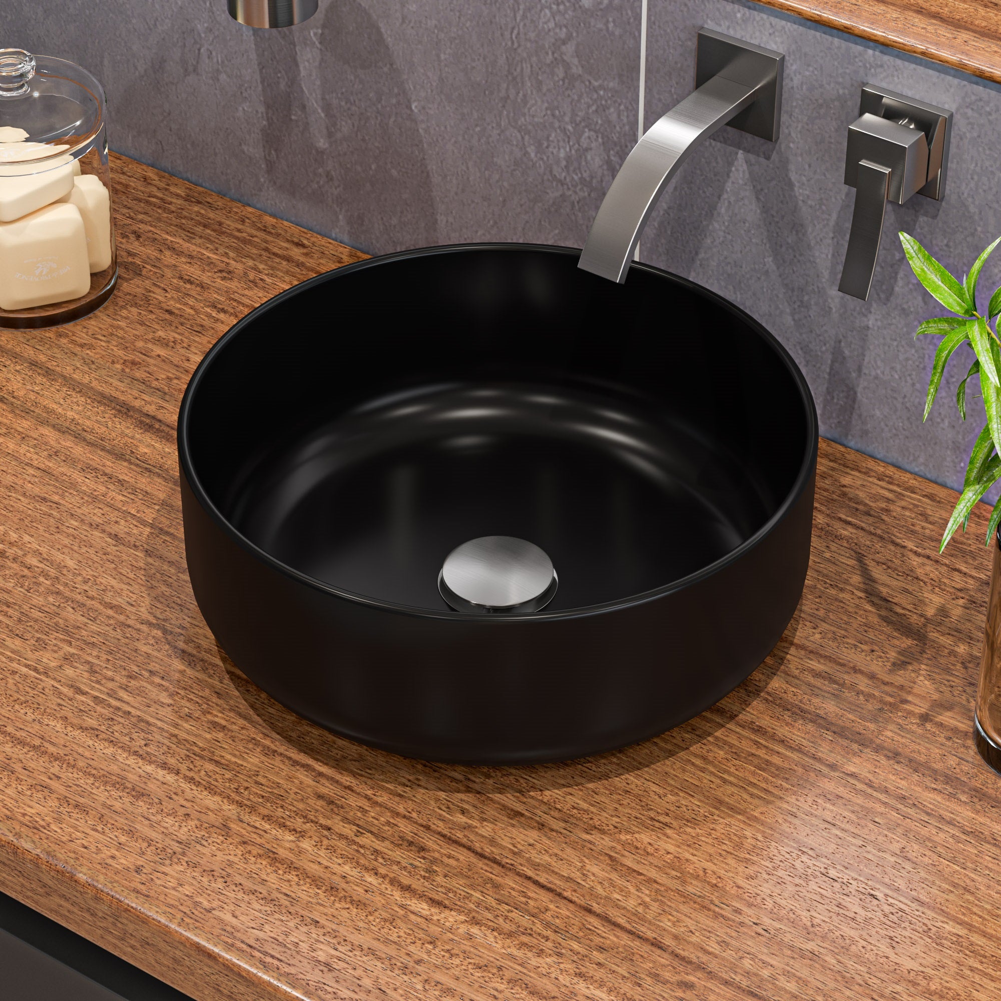 Round Above Mount Ceramic Sink