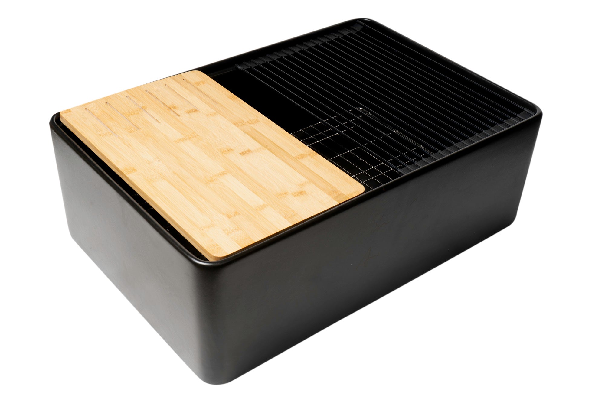 30" X 20" Single Bowl Step Rim Fireclay Farm With Accessories