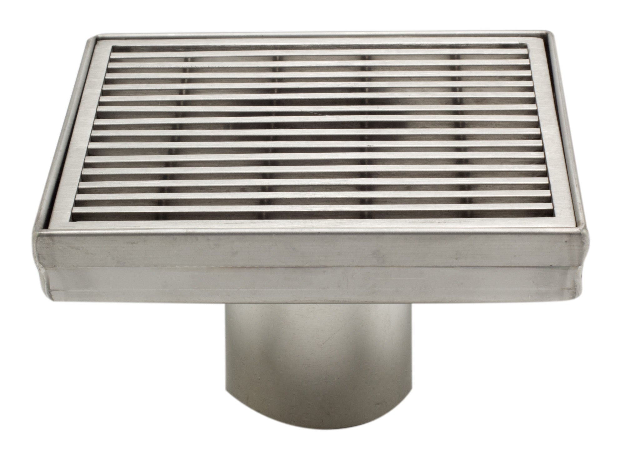 Square Stainless Steel Shower Drain With Groove Lines