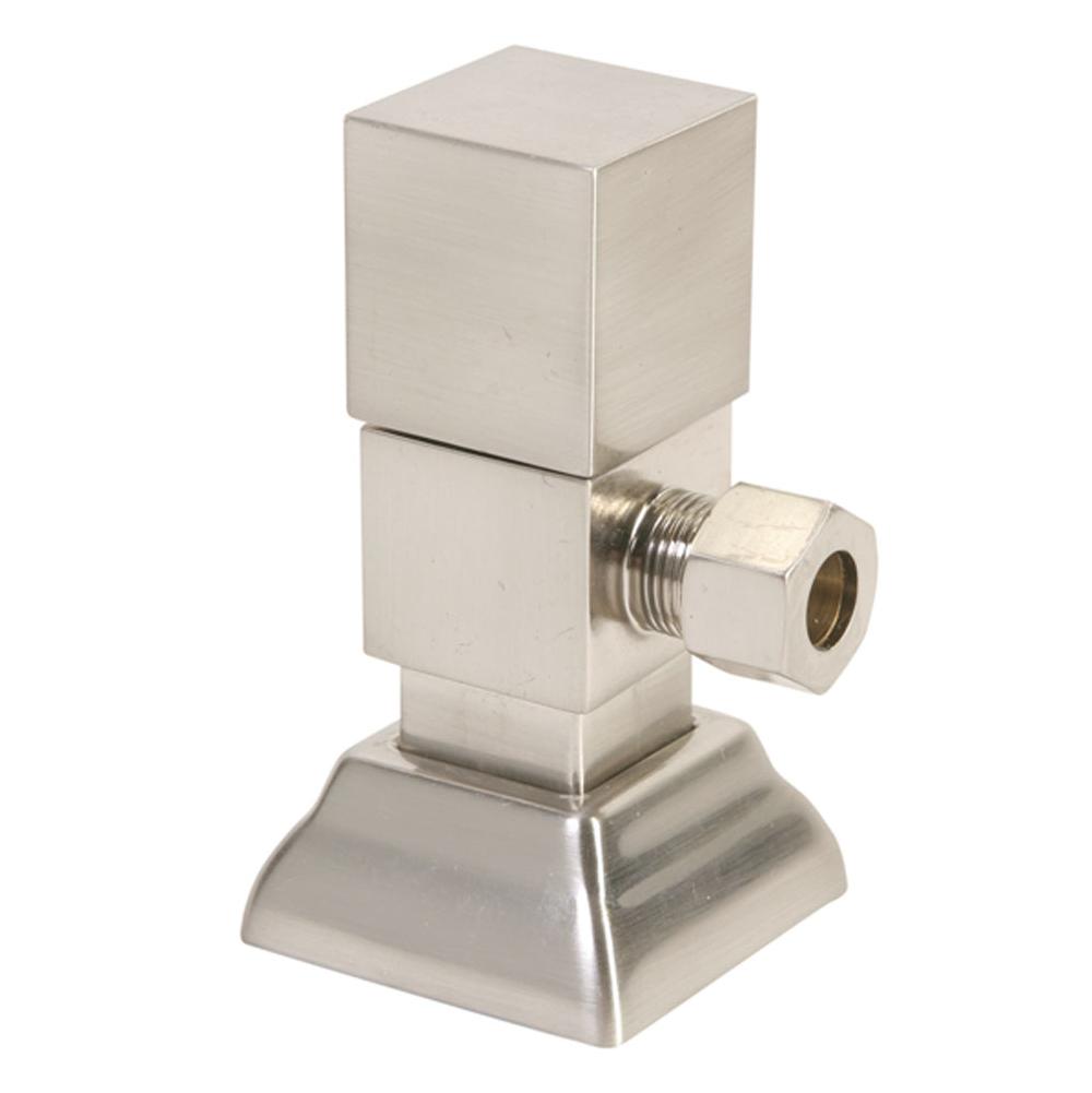 Contemporary Square Handle with 1/4 Turn Ceramic Disc Cartridge Valve - Lead Free - Angle (1/2" Compression)
