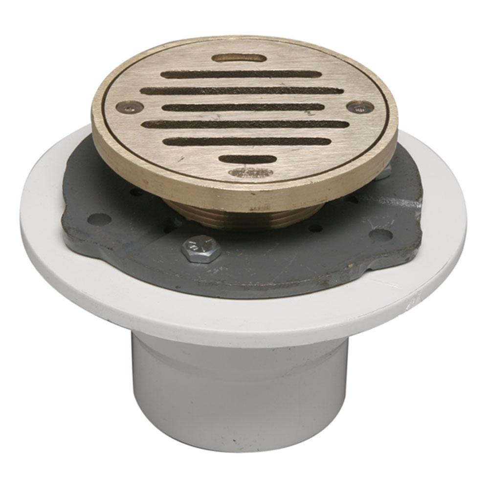 4" Round Complete Shower Drain - PVC