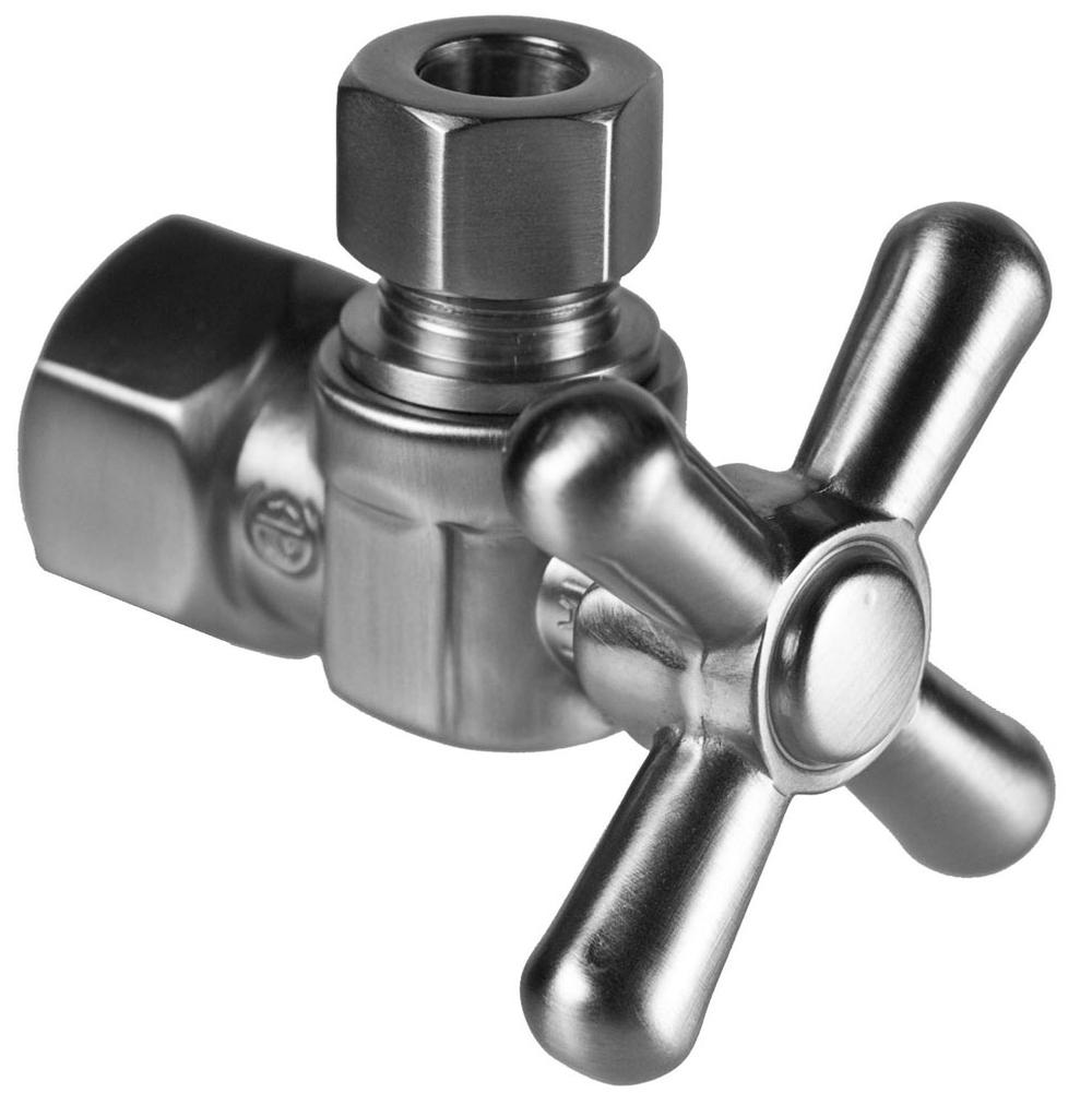 Brass Cross Handle with 1/4 Turn Ball Valve - Lead Free - Angle (1/2" Female IPS)