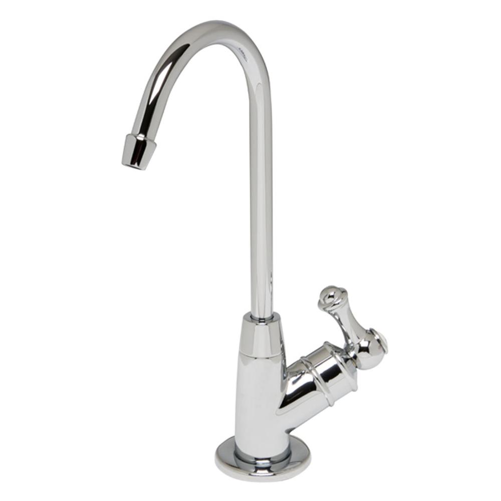 Point-of-Use Drinking Faucet with Round Tapered Base and Angled Side Handle