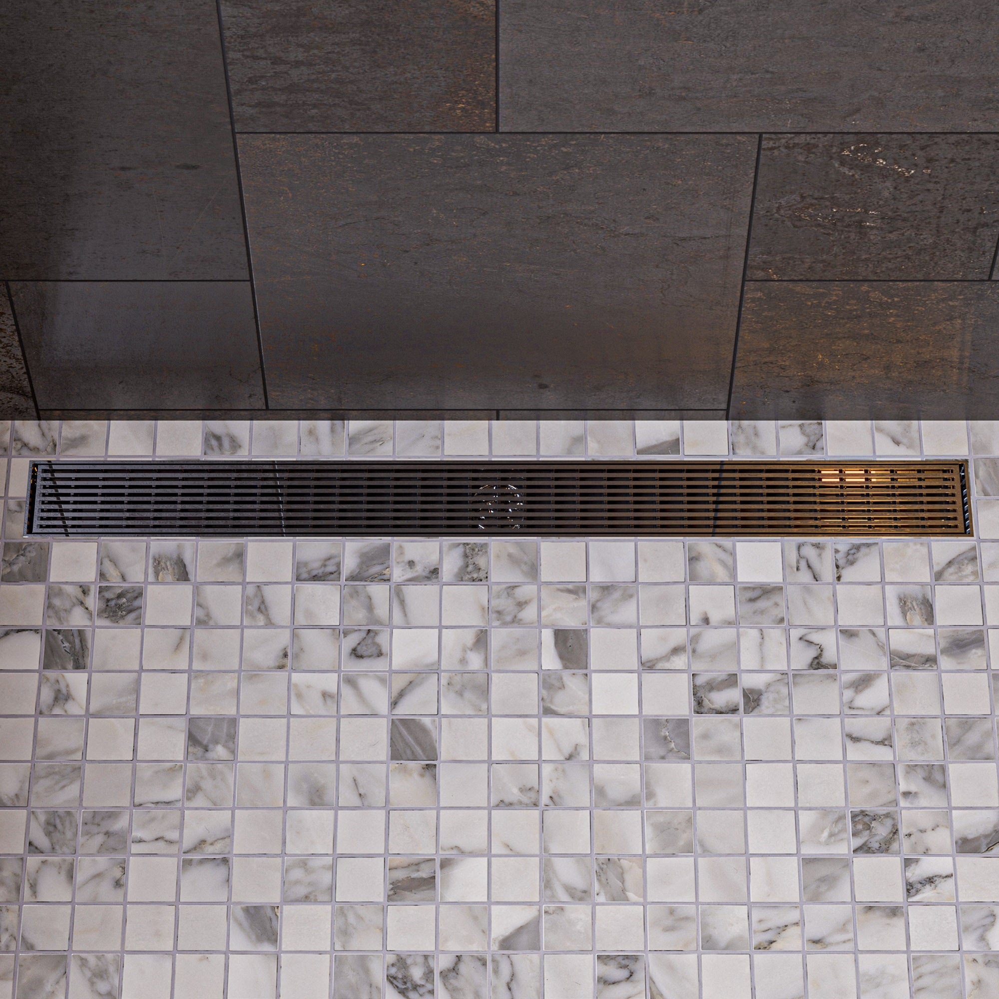 Linear Shower Drain With Groove Lines