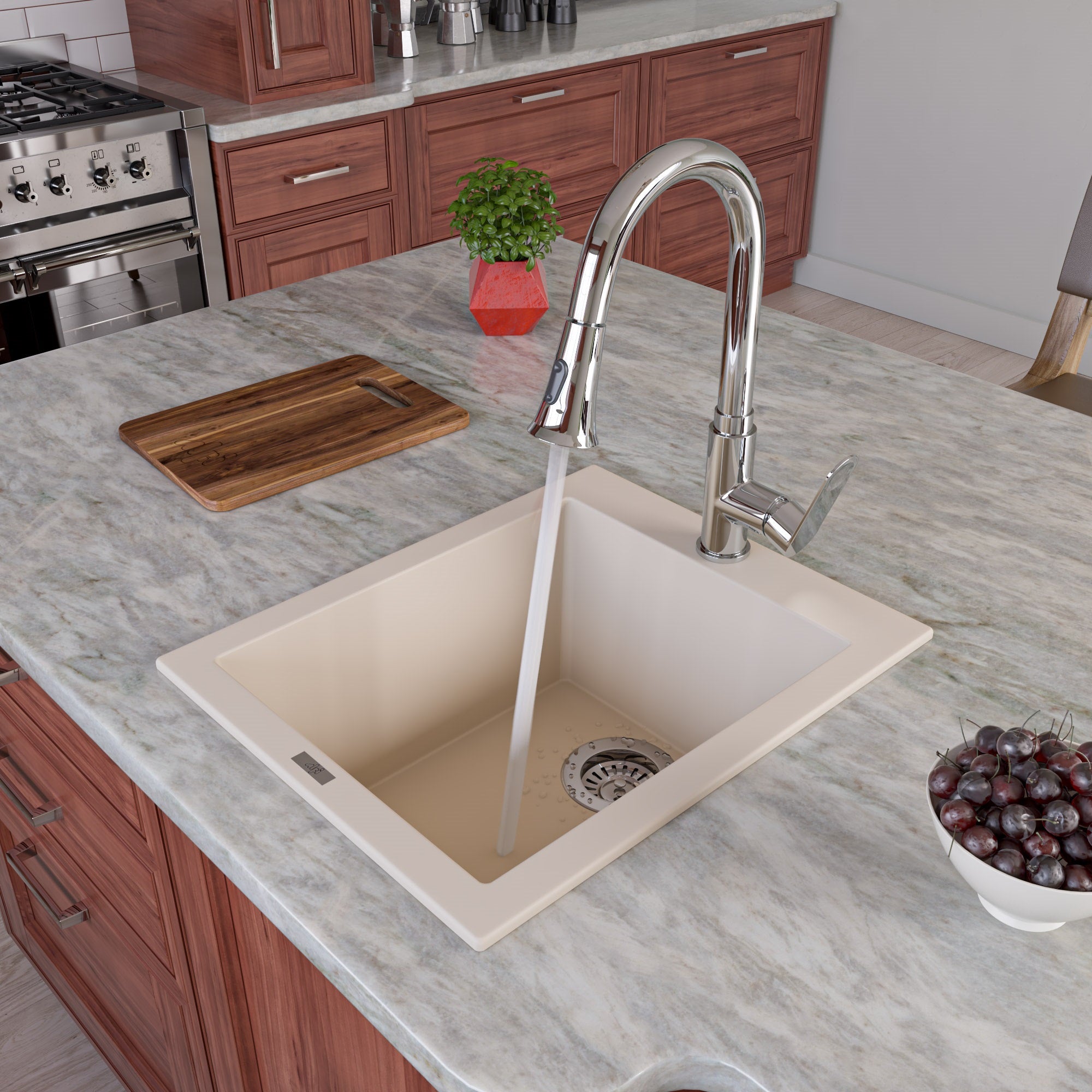 Rectangular Granite Composite Kitchen Prep Sink