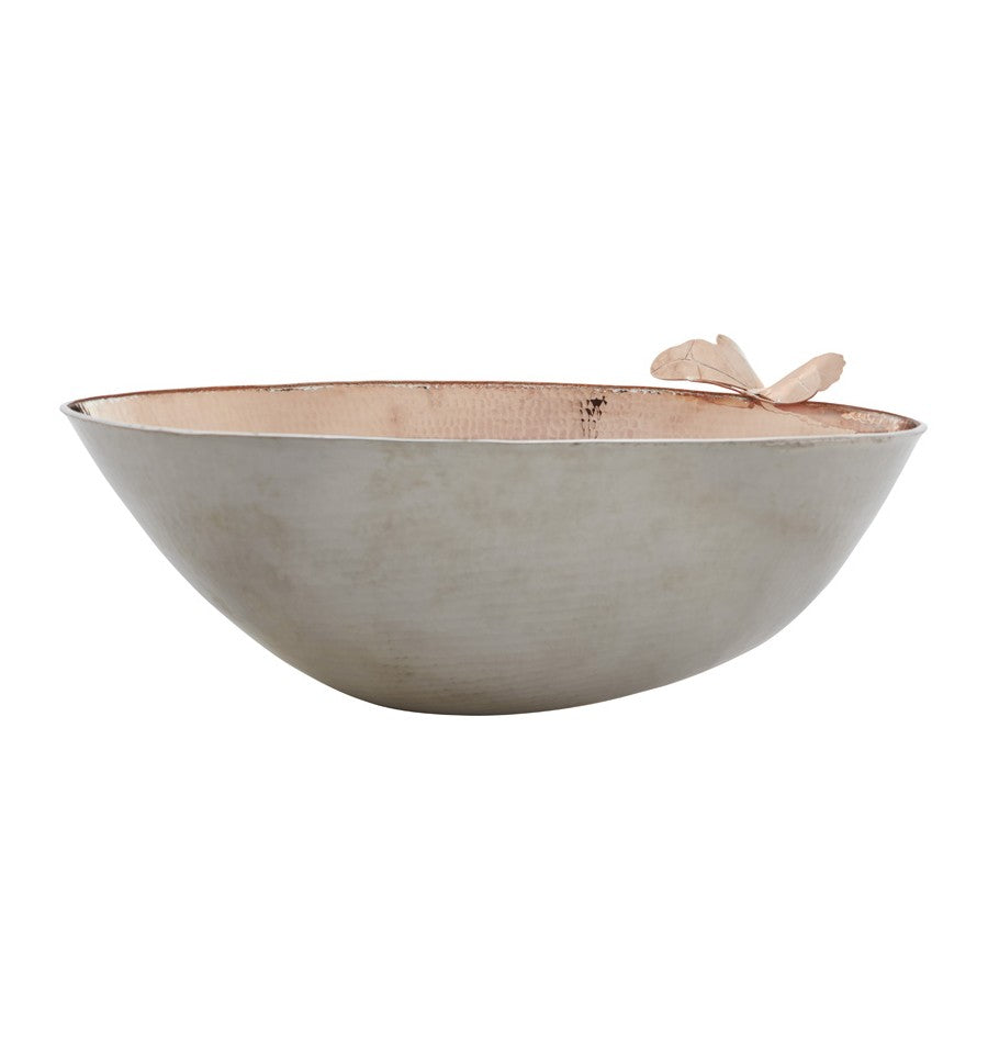 Thompson Traders BRV-1914TT Otomi Bathroom Sink in Polished Rose Gold Interior/Nickel Exterior
(Hammered)