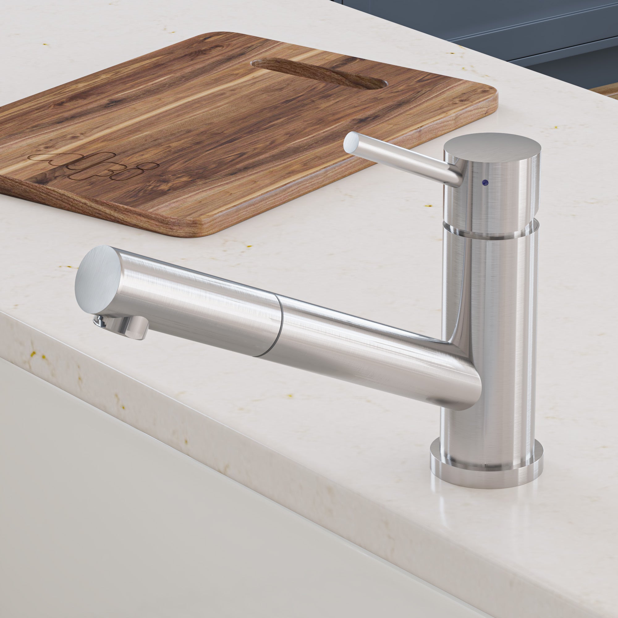 Steel Pull Out Single Hole Kitchen Faucet