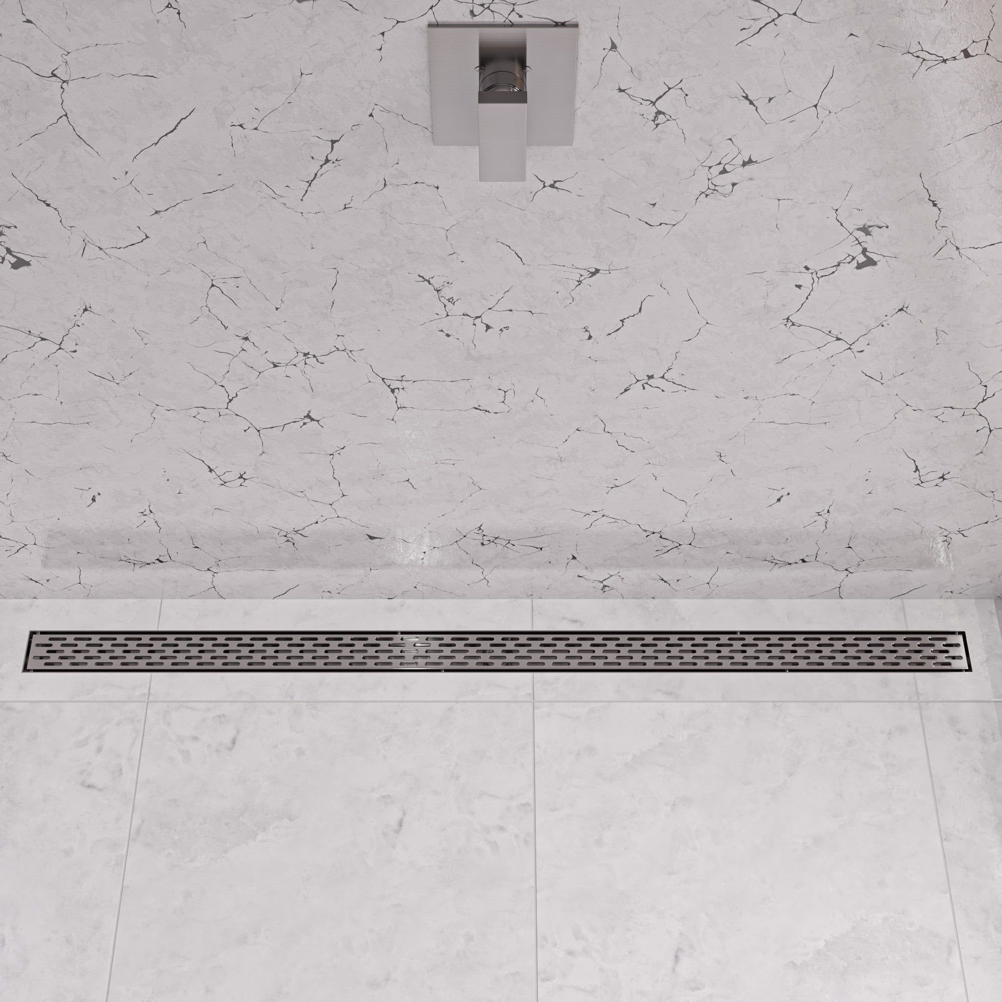 Steel Linear Shower Drain With Groove Holes