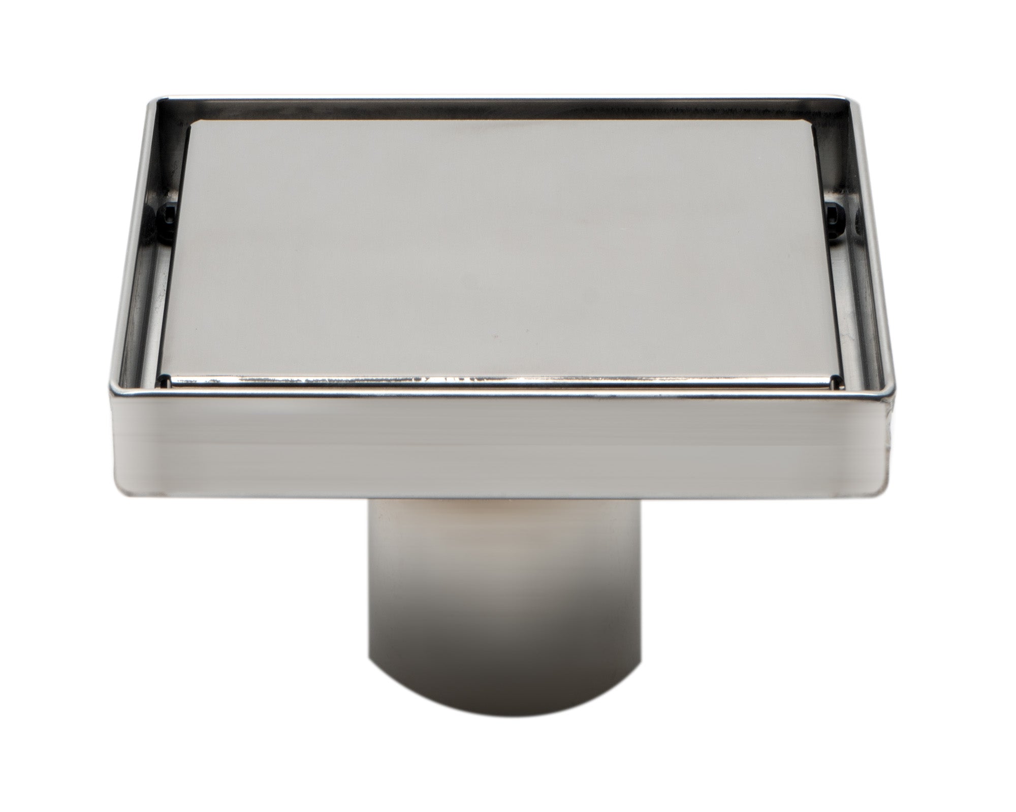 Modern Square Polished Stainless Steel Shower Drain With Solid